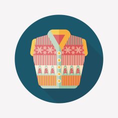 Sweater flat icon with long shadow eps10 N20