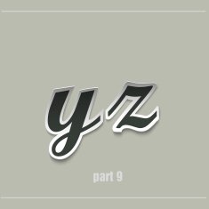 vector paper uppercase alphabet with shadows YZ