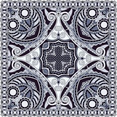 Traditional ornamental floral paisley bandanna N603