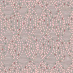 Seamless pattern with abstract leaves raindrops in a retro style