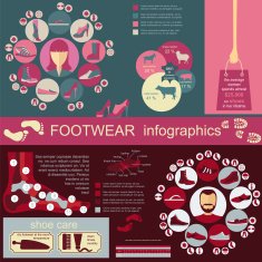 Footwear Infographics Elements Easily Edited N6 Free Image Download