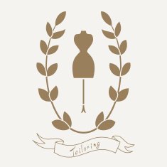 Tailoring emblem with mannequin or dummy N4
