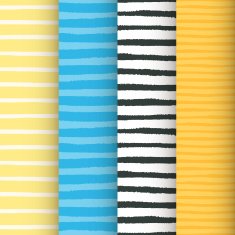 Painted stripes seamless patterns set