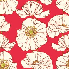 Floral seamless pattern with poppies N4