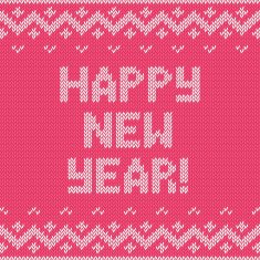 Knitted card of Happy New Year 2015 Christmas illustration