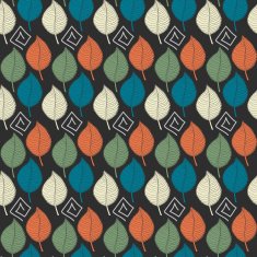 Abstract Color leafs seamless pattern Retro color Hipster