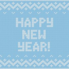 Card of Happy New Year 2015 with knitted texture Christmas