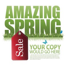 Amazing spring sale marketing template