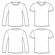 Long-sleeved T-shirt and template N4