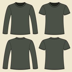 Long-sleeved T-shirt and template N5