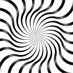 Black and White Abstract Psychedelic Art Background Vector Illu N24