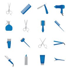 Hairdresser icon flat