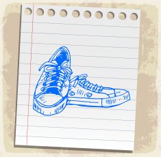 Cartoon shoes illustration N2