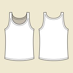 Blank singlet template N2