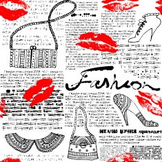 Newspaper pattern Fashion
