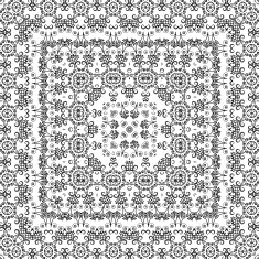 Seamless Outline Floral Pattern N14