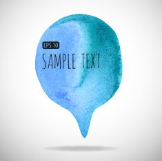 watercolor bubble isolated on white background N67