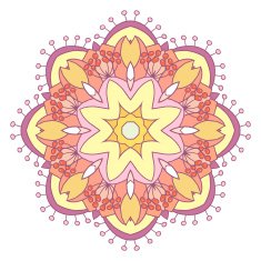 Abstract colorful Mandala N5