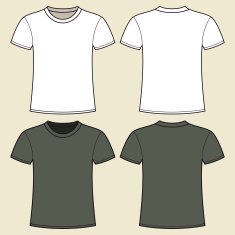Gray and white t-shirt template