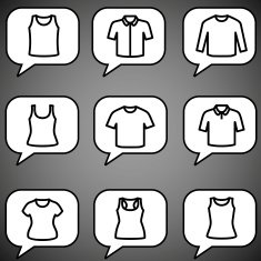 Set of t-shirts icon vector N14
