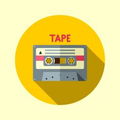 Vintage tape cassette Hipster icons series