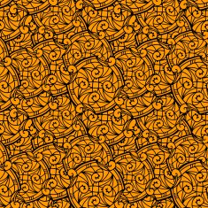 Abstract floral seamless pattern in black and gold N2