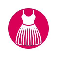 Dress vector icon isolated N5