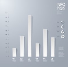 modern vector abstract bar chart infographic elements N6
