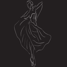 Silhouette of dancer N34