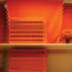abstract orange hexagon pattern background N2