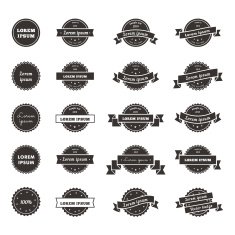 Hipster style badges set