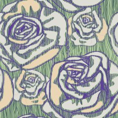 Unusual seamless pattern of purple roses circuits