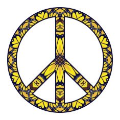 International peace symbol isolated on white N3
