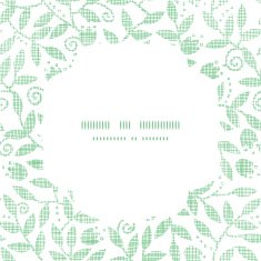 Leaves and swirls textile square frame seamless pattern background