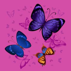 Background seamless of colorful butterflies flying N4