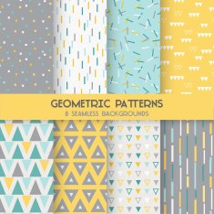 8 Seamless Geometric Patterns - Texture for wallpaper