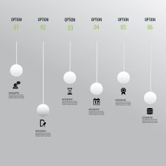 Infographic business options template on the grey background N4