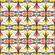 Abstract seamless pattern floral motif background Colorful shap N2