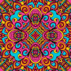 Abstract seamles african colorful vector background