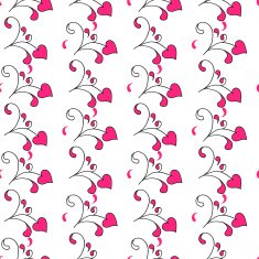 Hearts and swirls on a light background seamless background N13