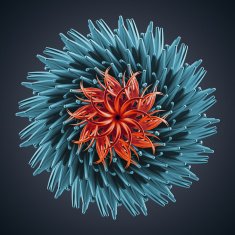 microbiological organic shape virus macro N9