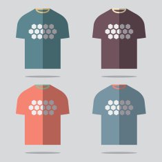Flat Design T-Shirt Set Vector Illustration N19