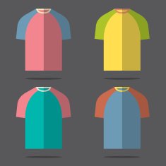 Flat Design T-Shirt Set Vector Illustration N20