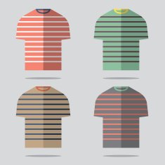 Flat Design T-Shirt Set Vector Illustration N21