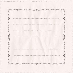 Handdrawn frame with curls on a paper