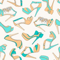 High heels seamless pattern N2