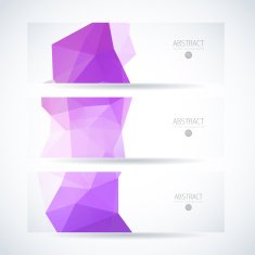 Abstract vector mosaic banners N73
