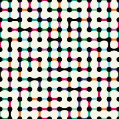 Pixel seamless pattern with conceptual links stylish color tones