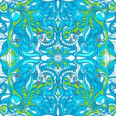 loral Vector Colorful Ornate Seamless Pattern