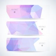 Abstract vector mosaic banners N74